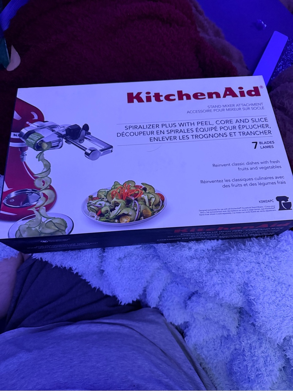 KitchenAid Red Spiralizer Plus Attachment with Multiple Blades